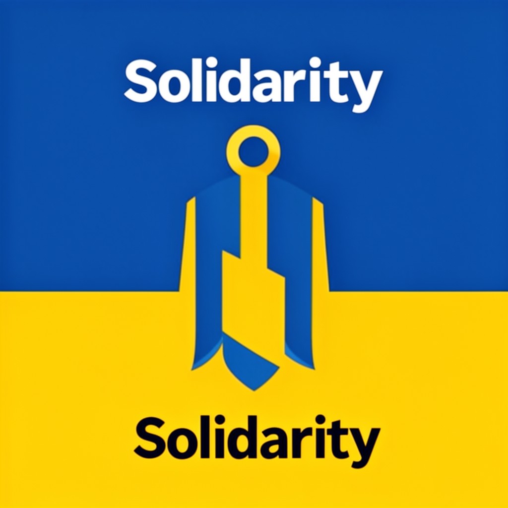 AI-generated illustration of Solidarity (Ukrainian political party)