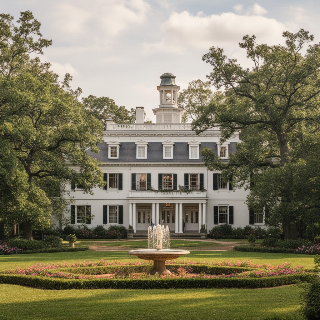 AI-generated illustration of Chantilly plantation