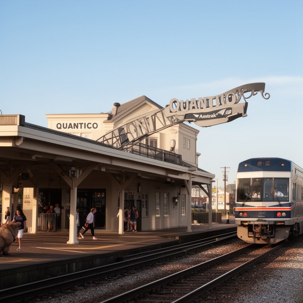 AI-generated illustration of Quantico (Amtrak station)