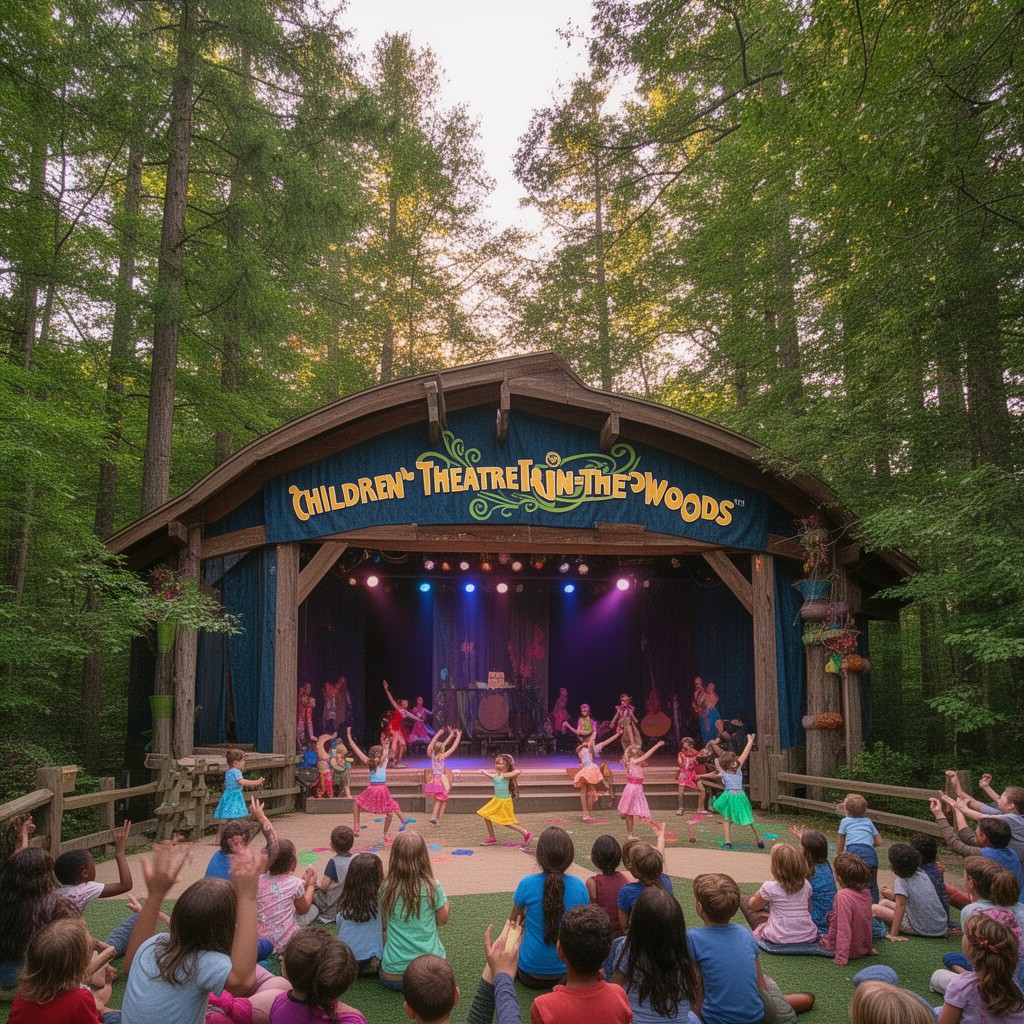 AI-generated illustration of Children’s Theatre-in-the-Woods
