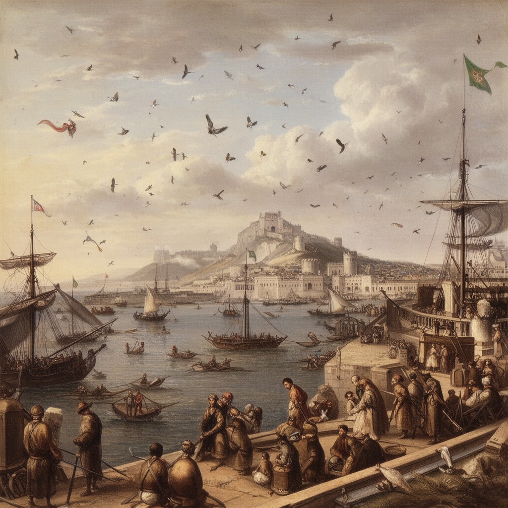 AI-generated illustration of Conquest of Ceuta