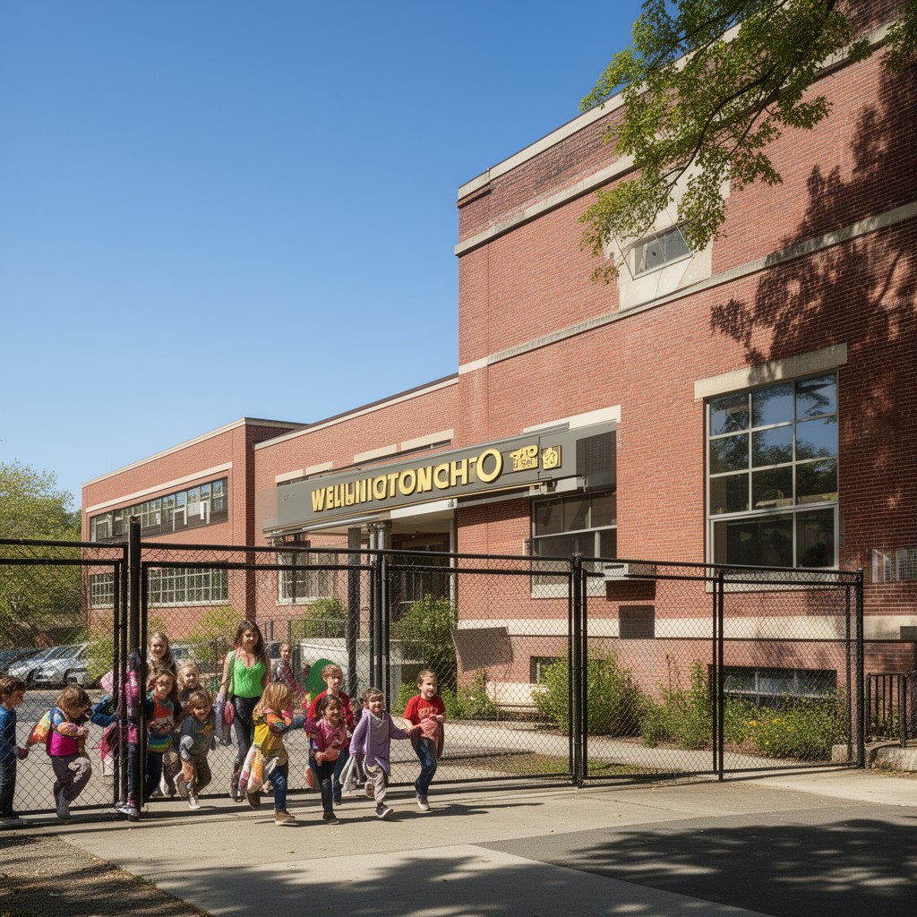AI-generated illustration of Wellington School