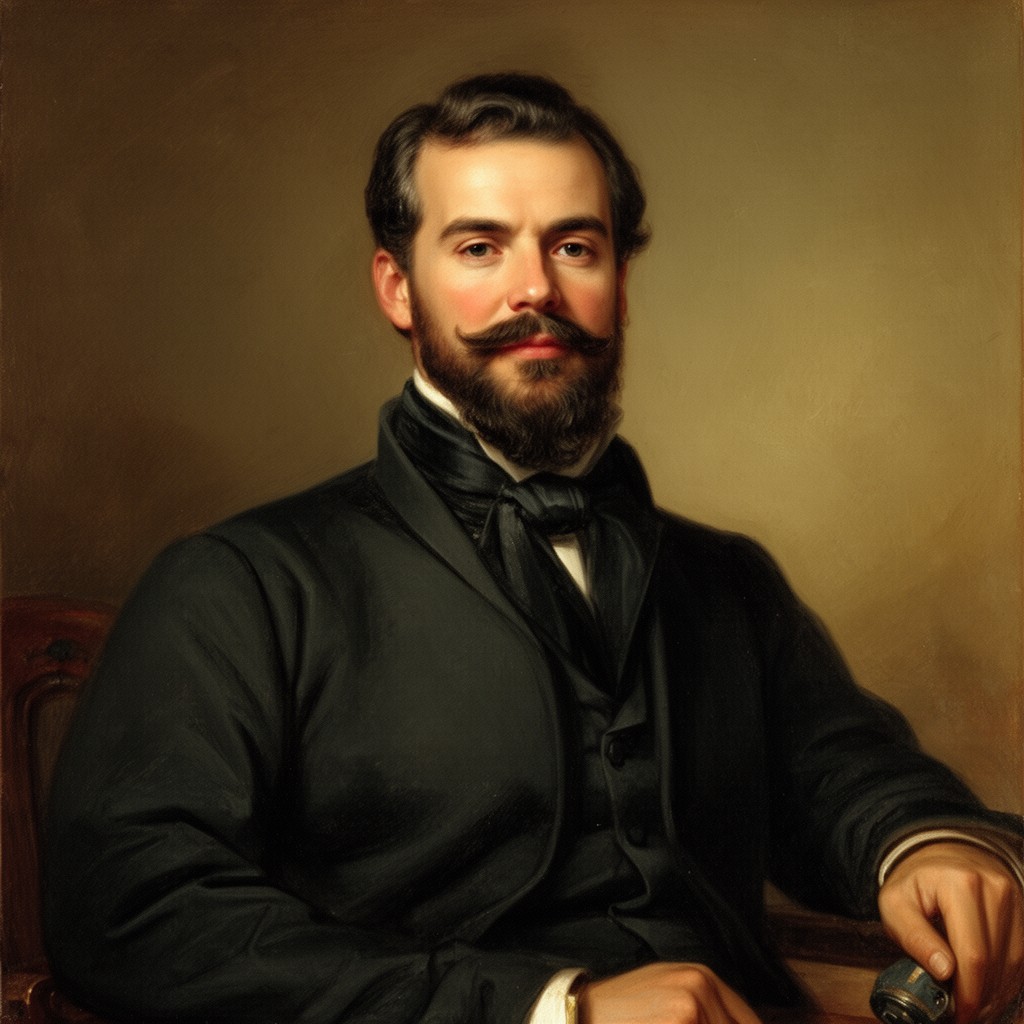 AI-generated illustration of Pedro II of Brazil