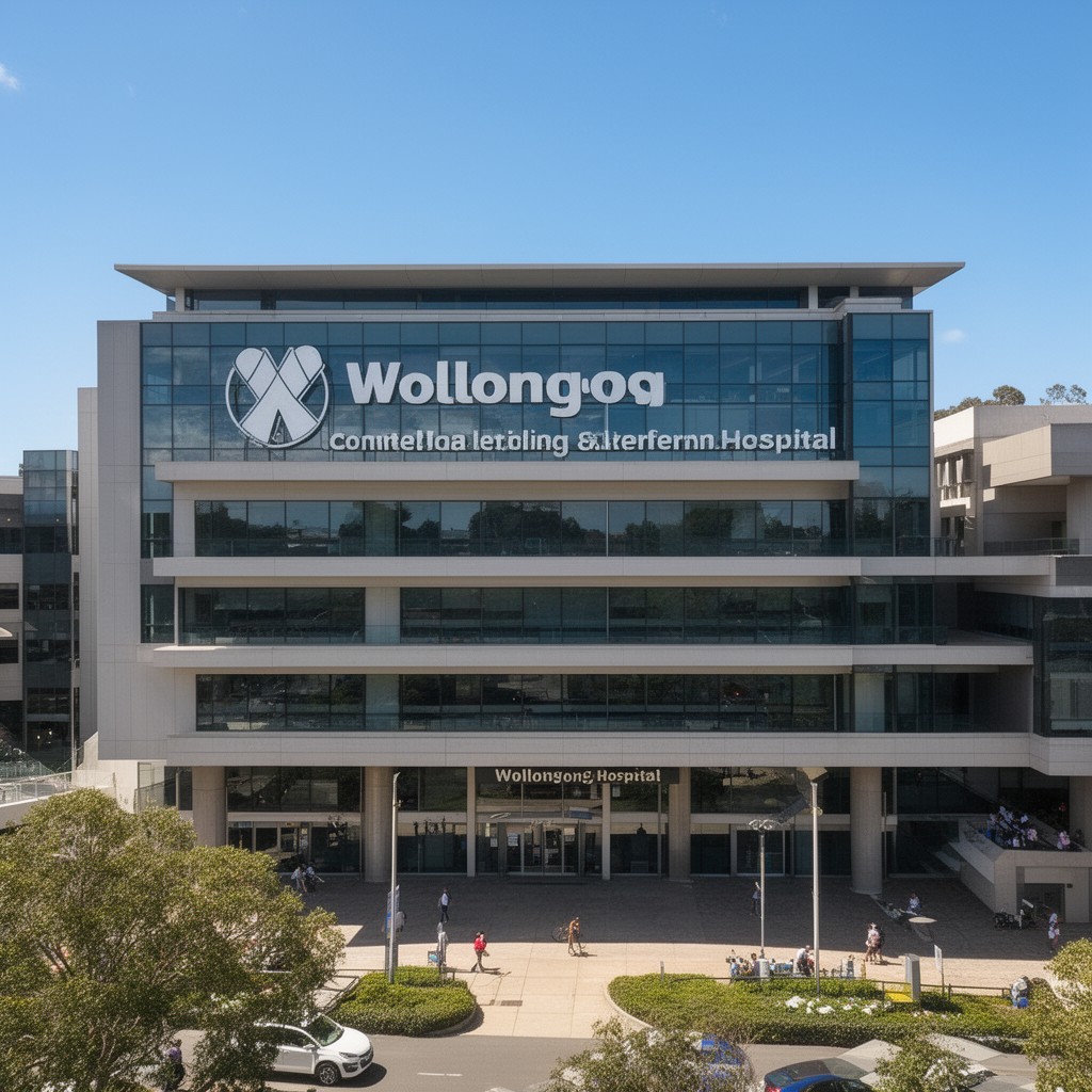 AI-generated illustration of Wollongong Hospital