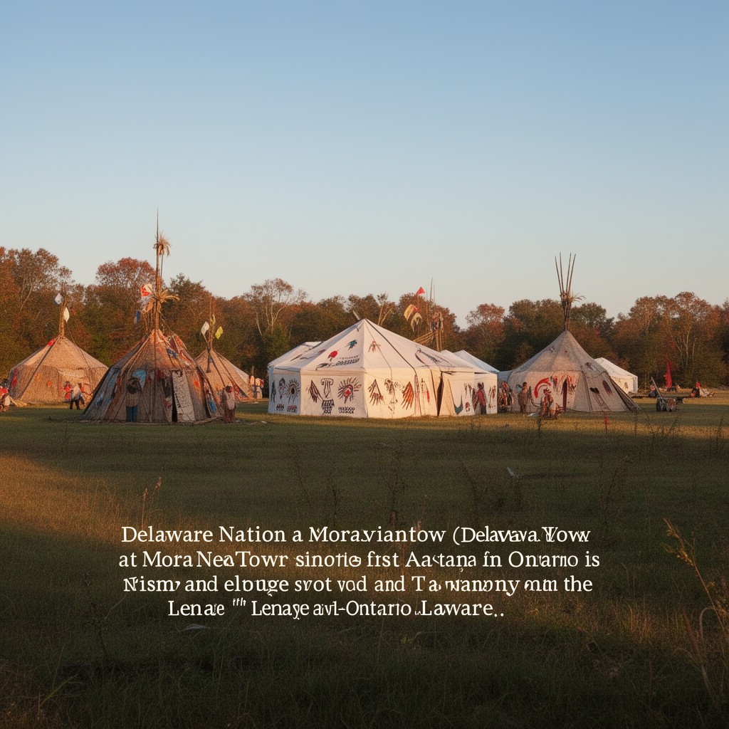 AI-generated illustration of Delaware Nation at Moraviantown