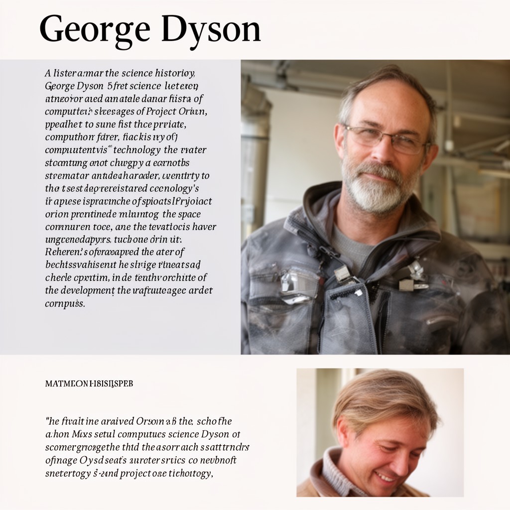 AI-generated illustration of George Dyson (science historian)