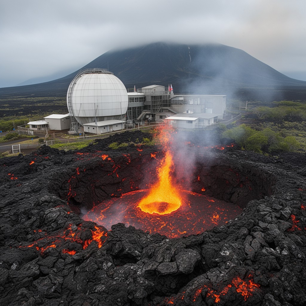 AI-generated illustration of Hawaiian Volcano Observatory