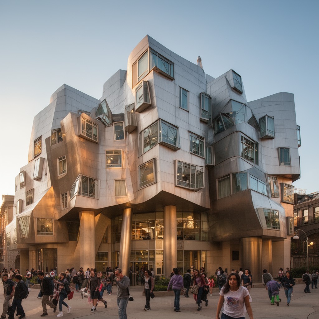 AI-generated illustration of MIT Stata Center
