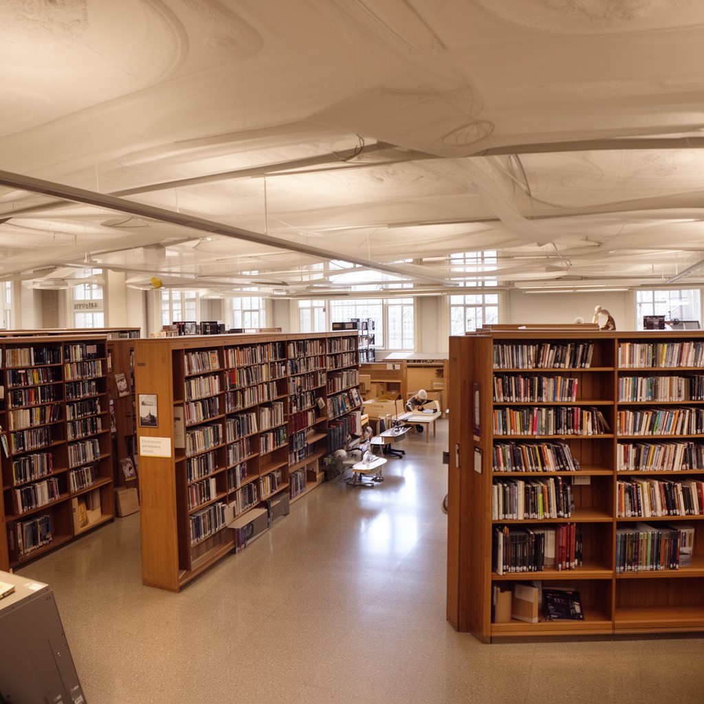 AI-generated illustration of Rotch Library