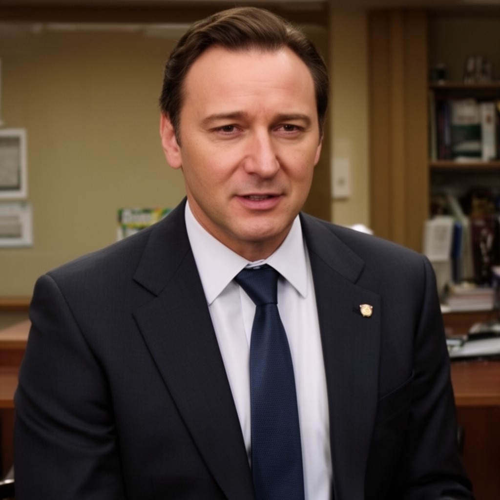 AI-generated illustration of Kevin Spacey as Dave Harken