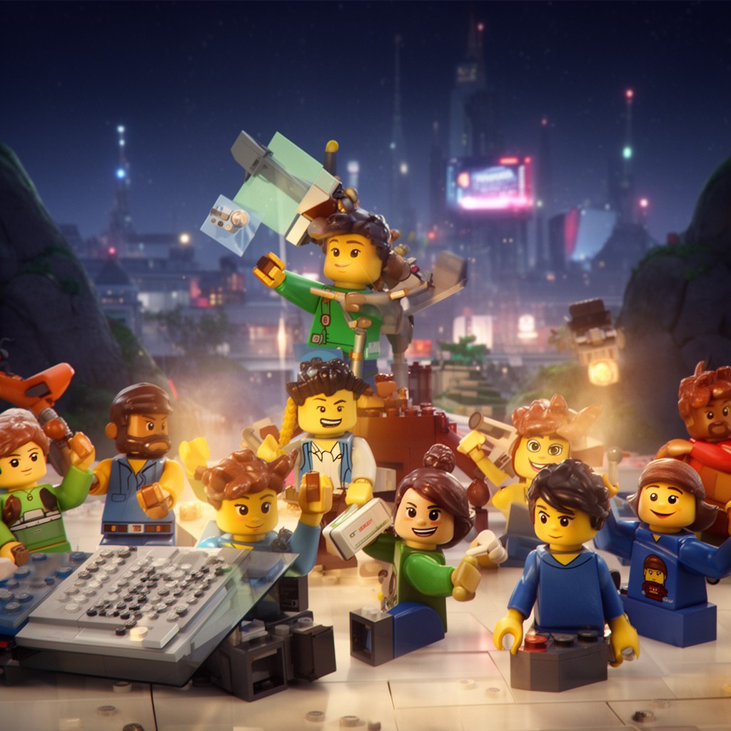AI-generated illustration of Lego film franchise