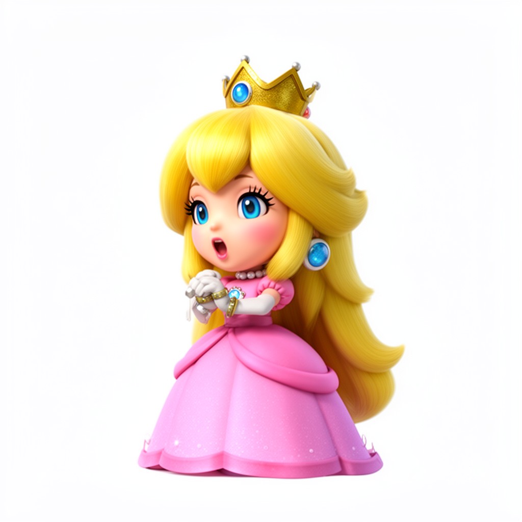 AI-generated illustration of Princess Peach