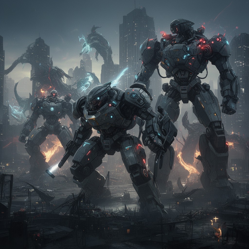 AI-generated illustration of Jaegers