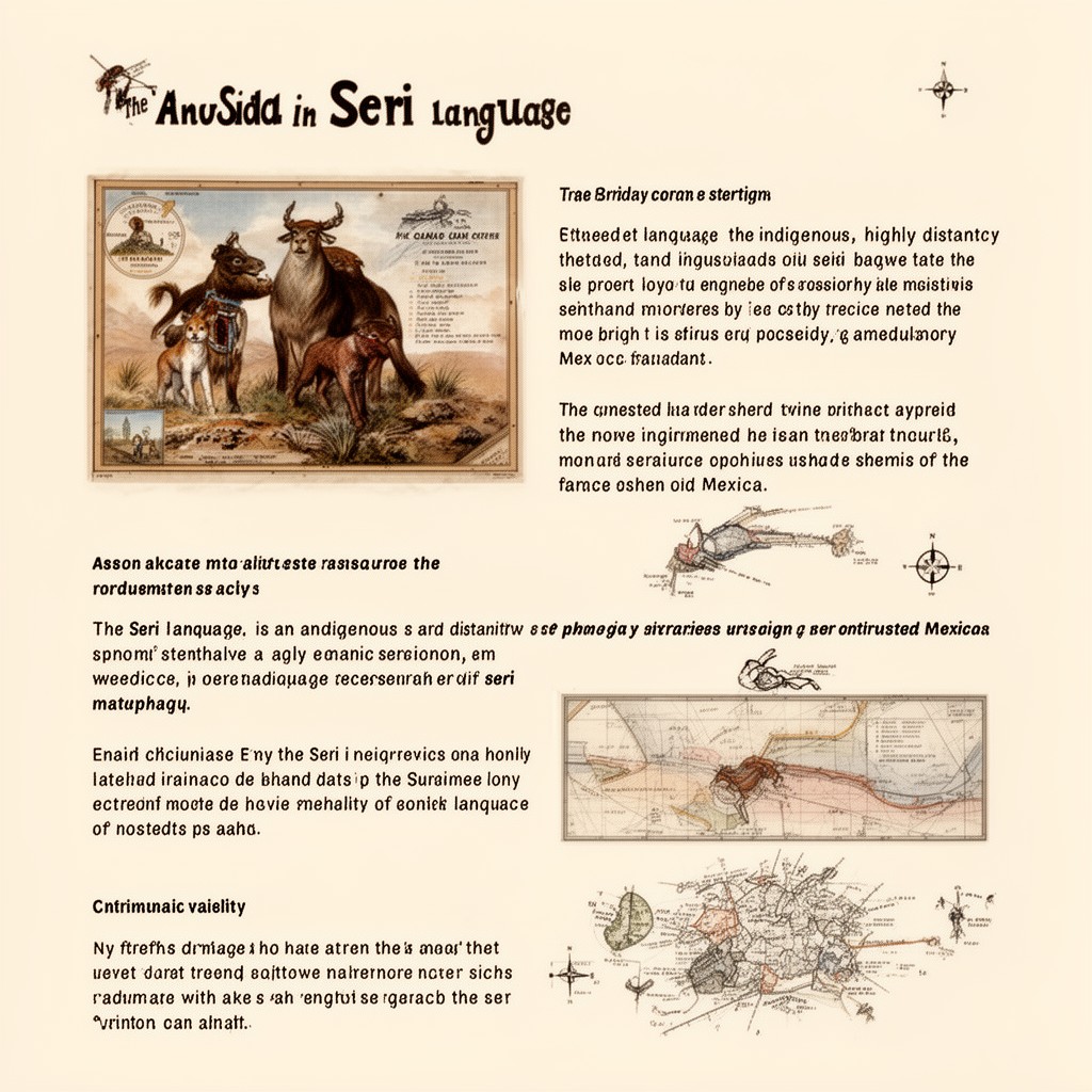 AI-generated illustration of Seri language