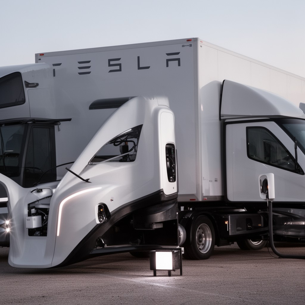 AI-generated illustration of Tesla Megacharger