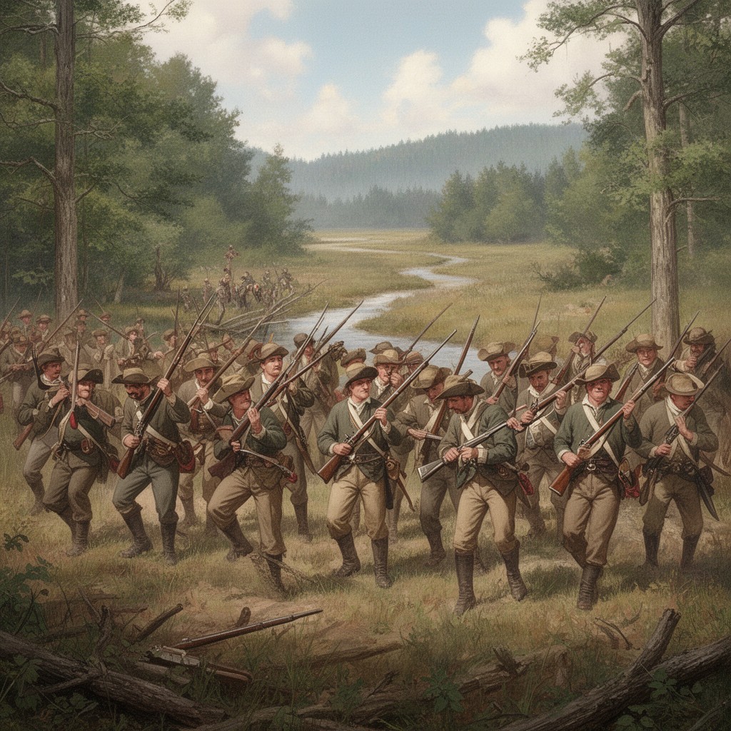 AI-generated illustration of Rogers' Rangers
