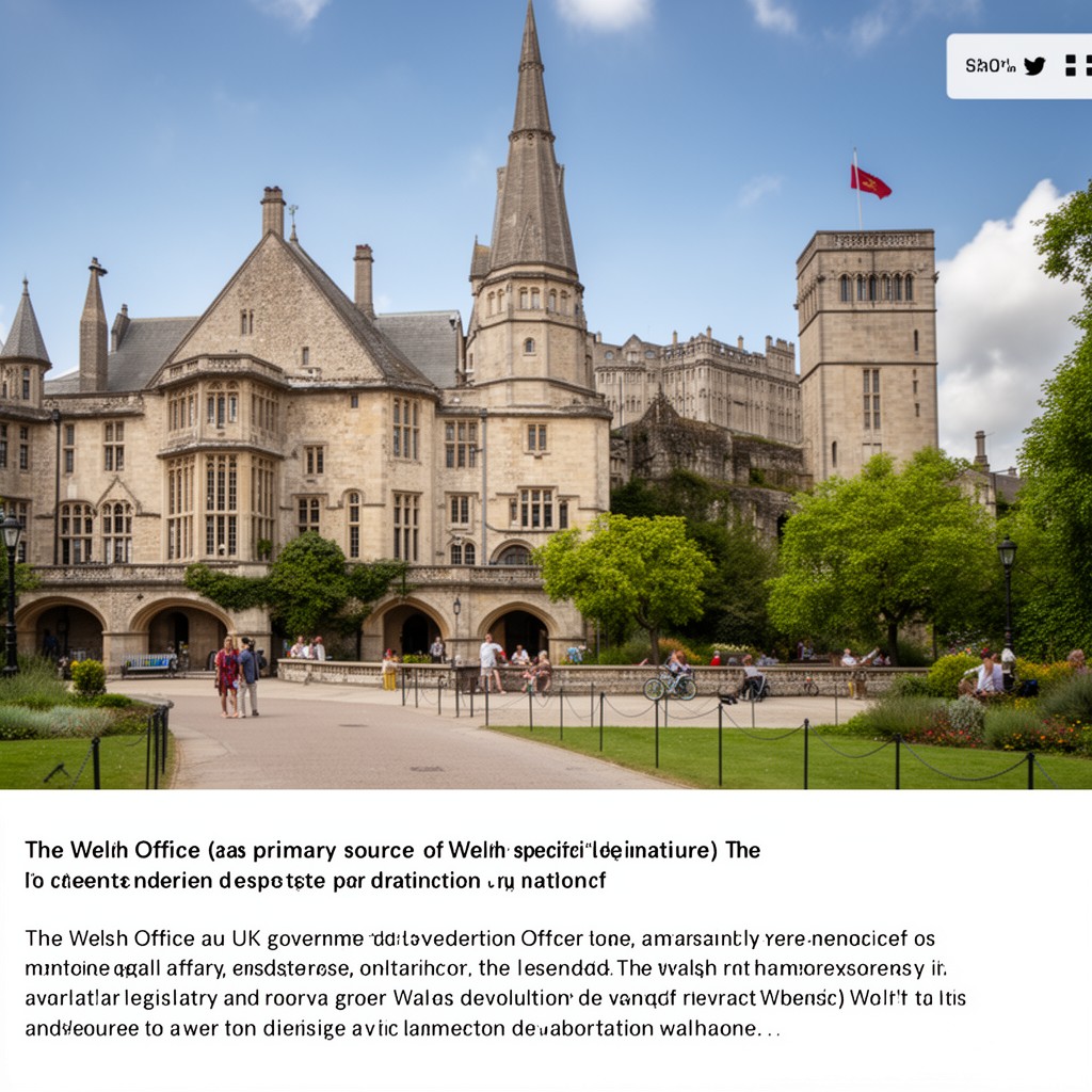 AI-generated illustration of Welsh Office (as primary source of Welsh-specific legislation)