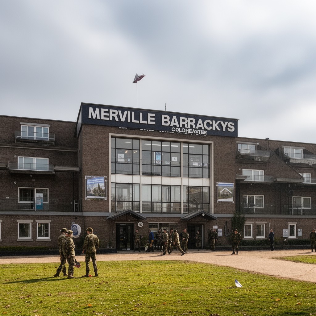 AI-generated illustration of Merville Barracks, Colchester