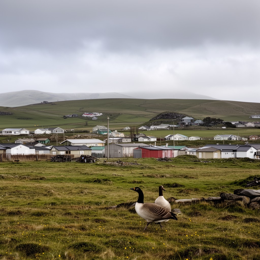 AI-generated illustration of Goose Green