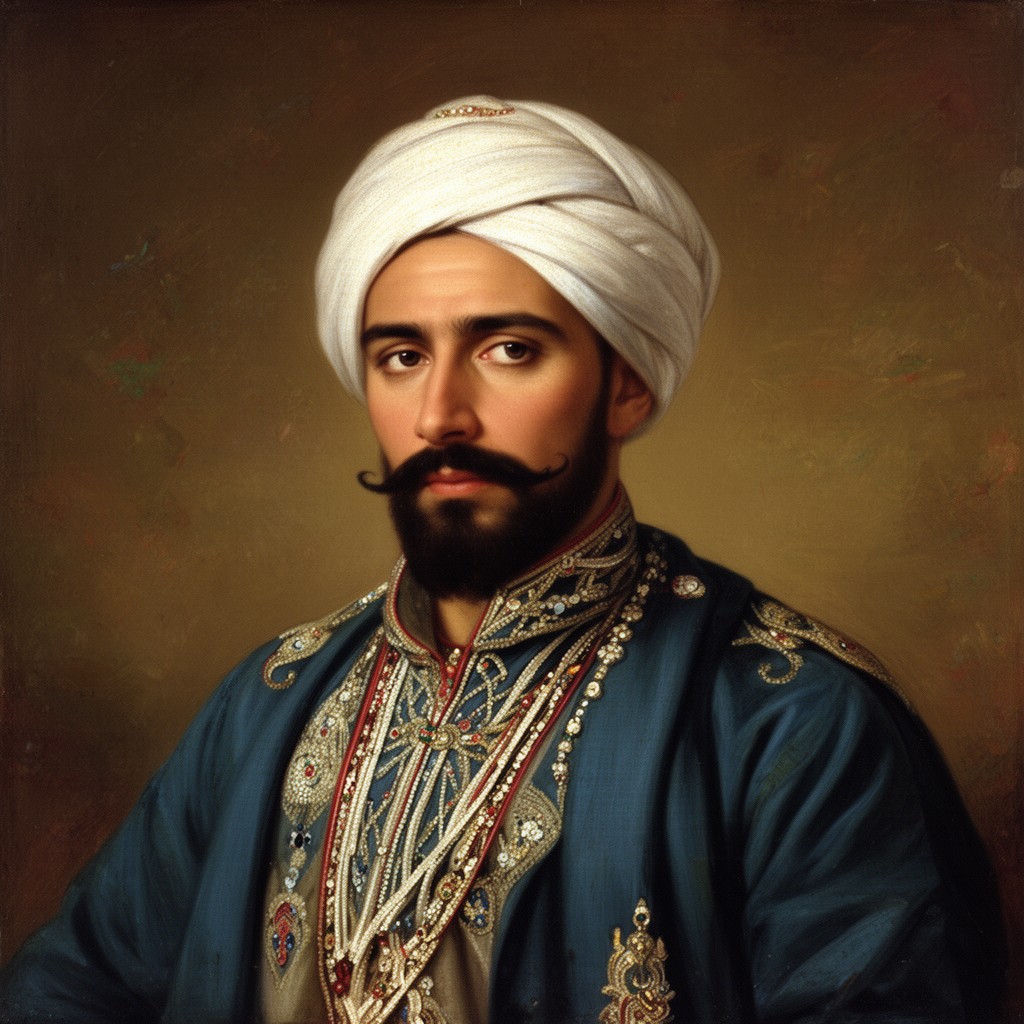 AI-generated illustration of Timur Shah Durrani