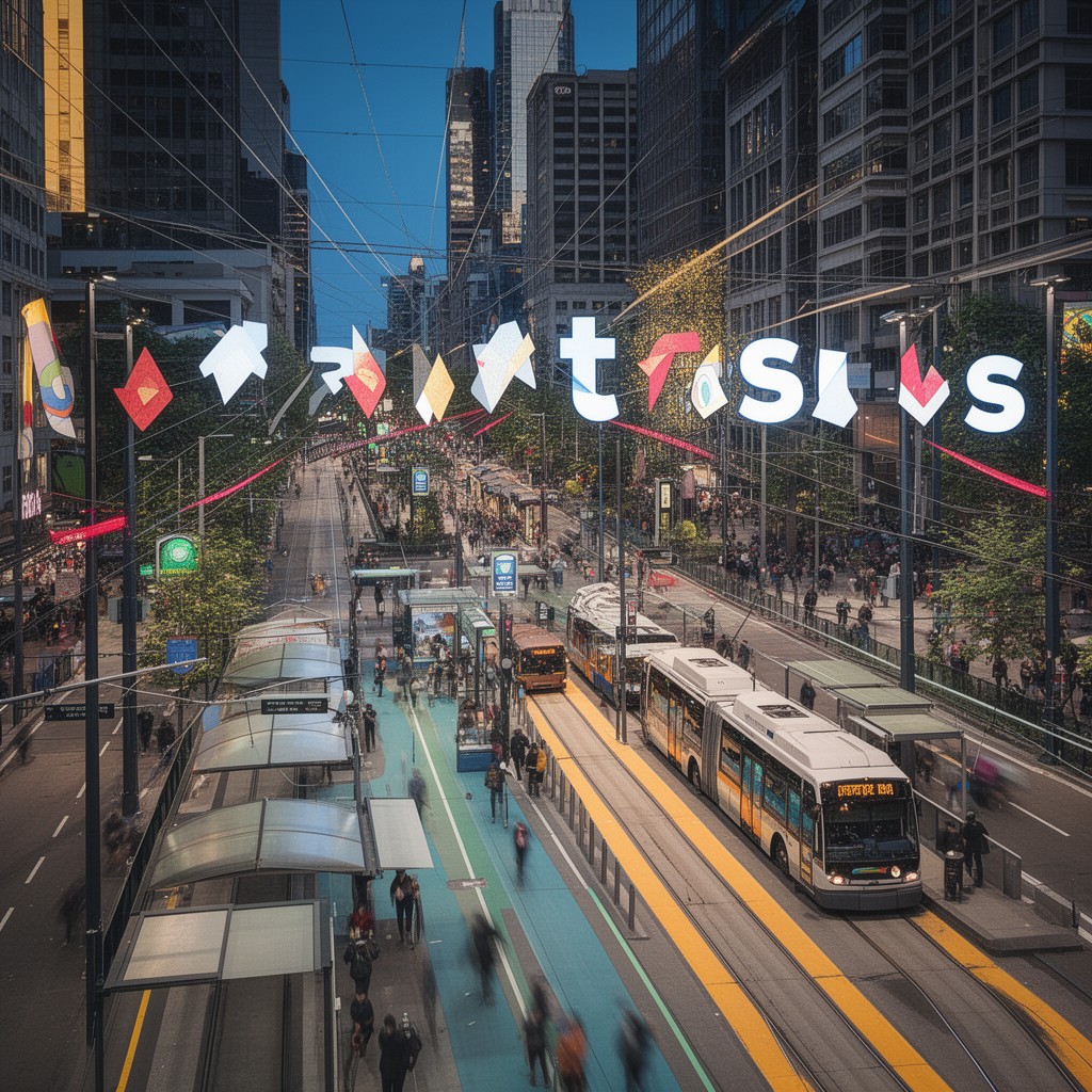 AI-generated illustration of Portland Transit Mall