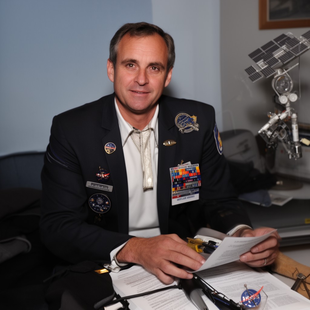 AI-generated illustration of General Kevin P. Chilton