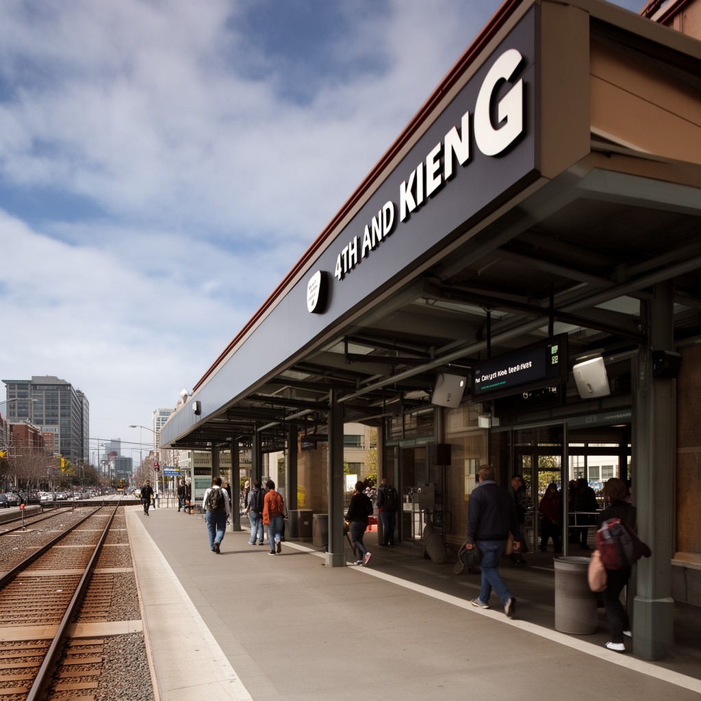 AI-generated illustration of 4th and King station