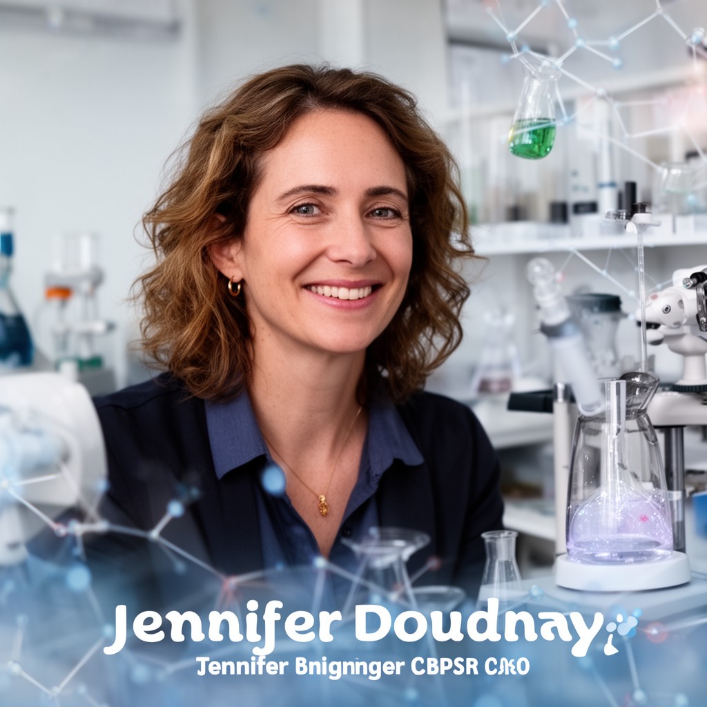 AI-generated illustration of Jennifer Doudna