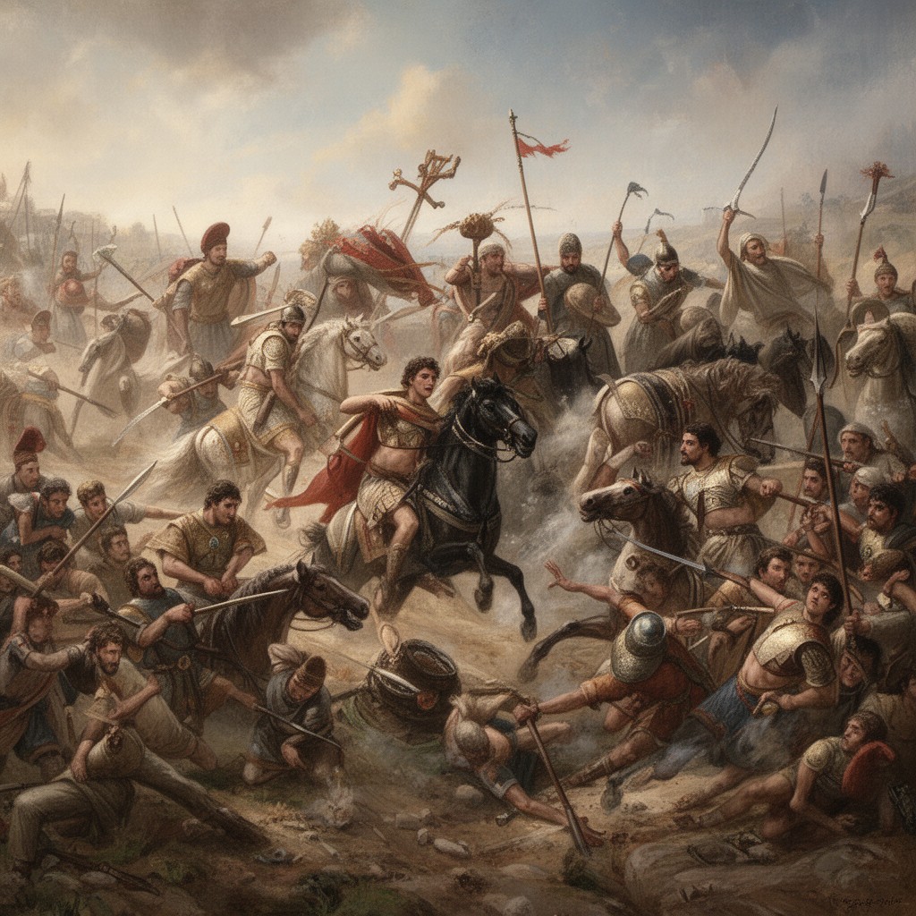 AI-generated illustration of Battle of Granicus