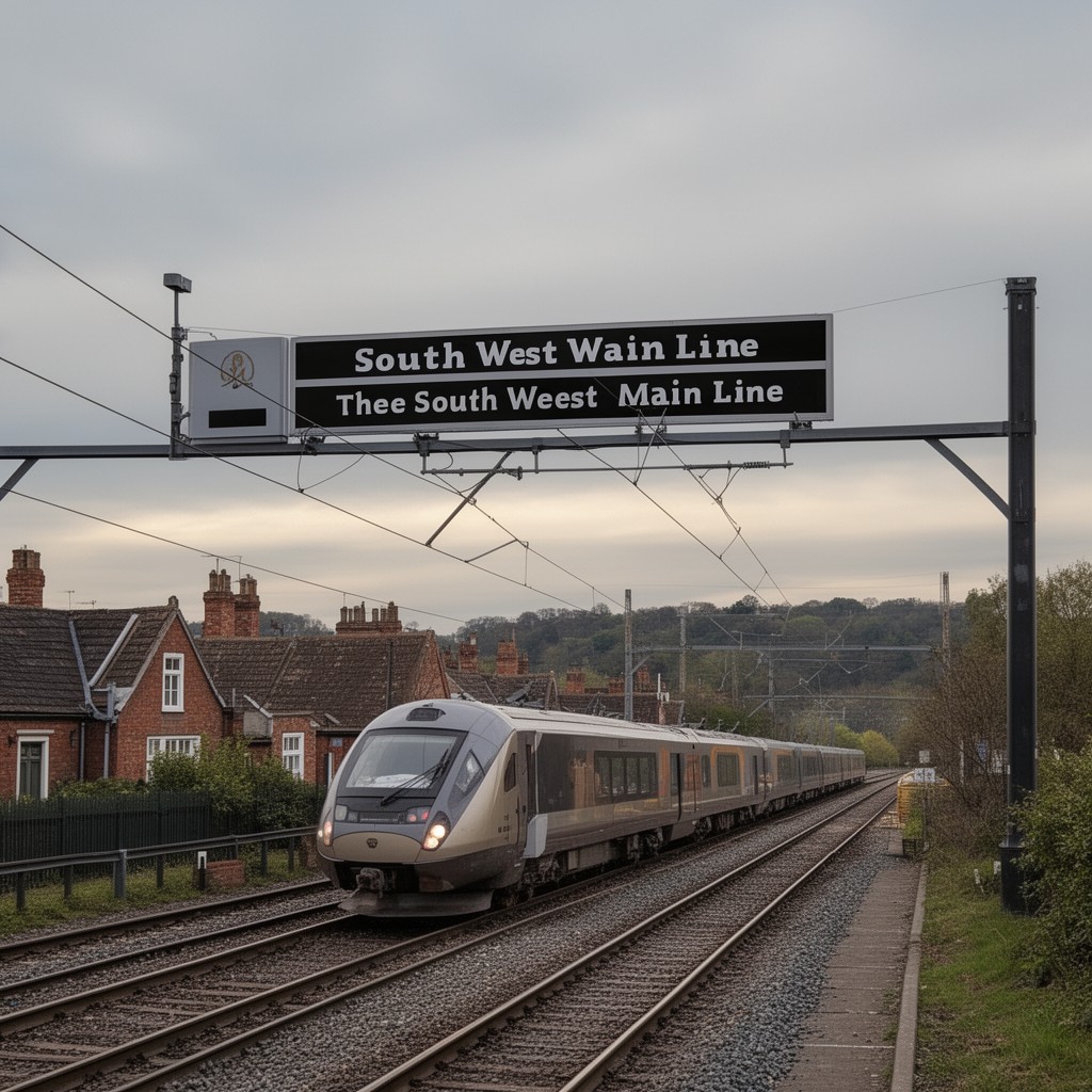 AI-generated illustration of South West Main Line
