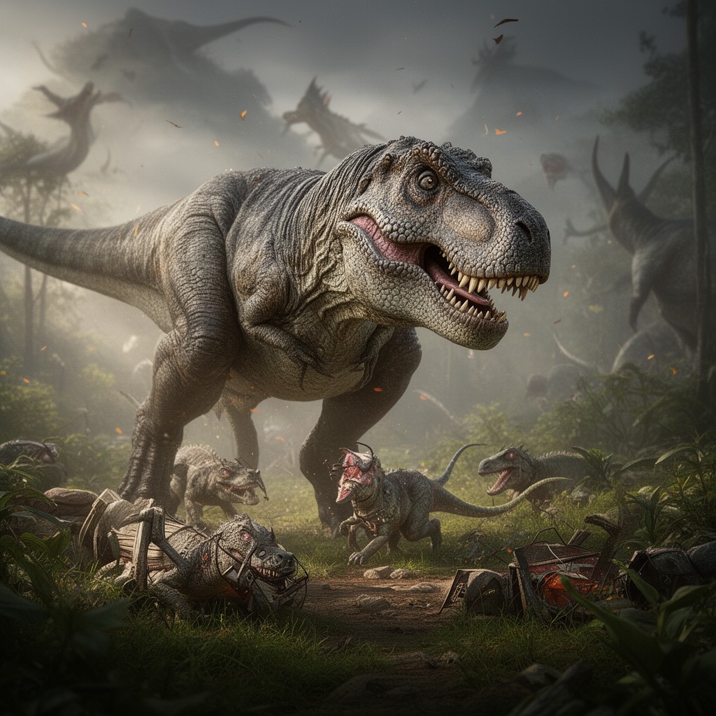 AI-generated illustration of Tyrannosauridae