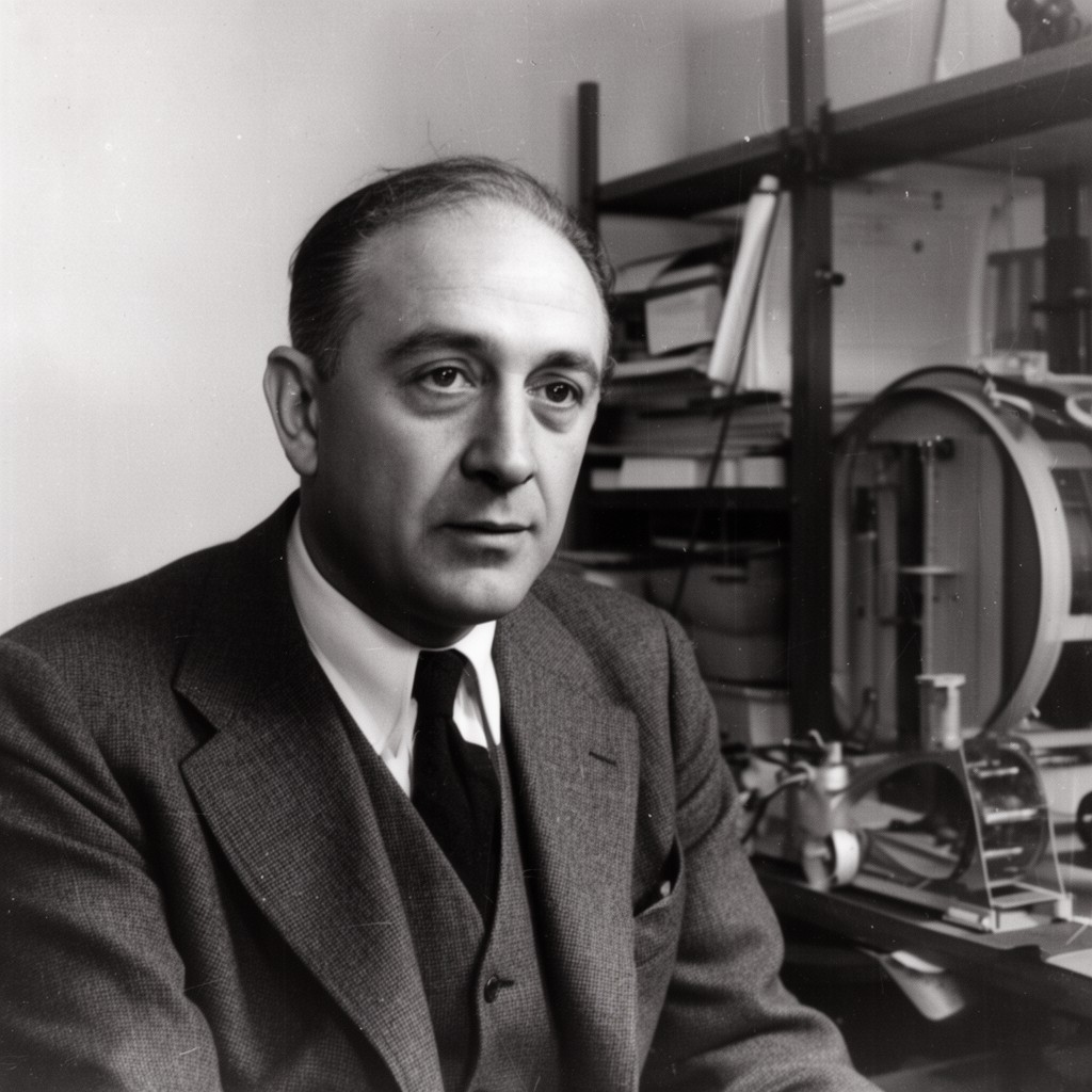 AI-generated illustration of Louis Leprince-Ringuet