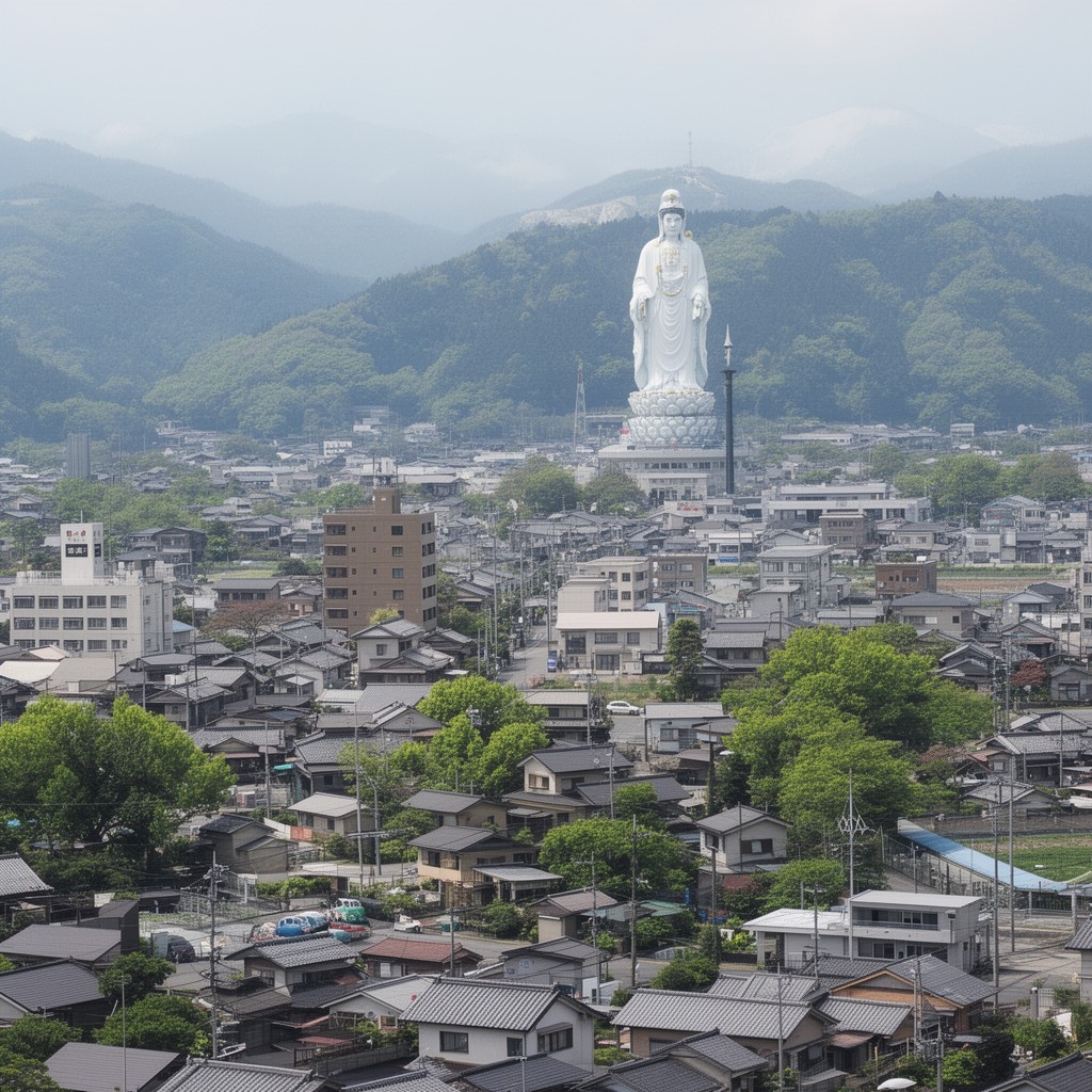 AI-generated illustration of Takasaki, Gunma Prefecture, Japan