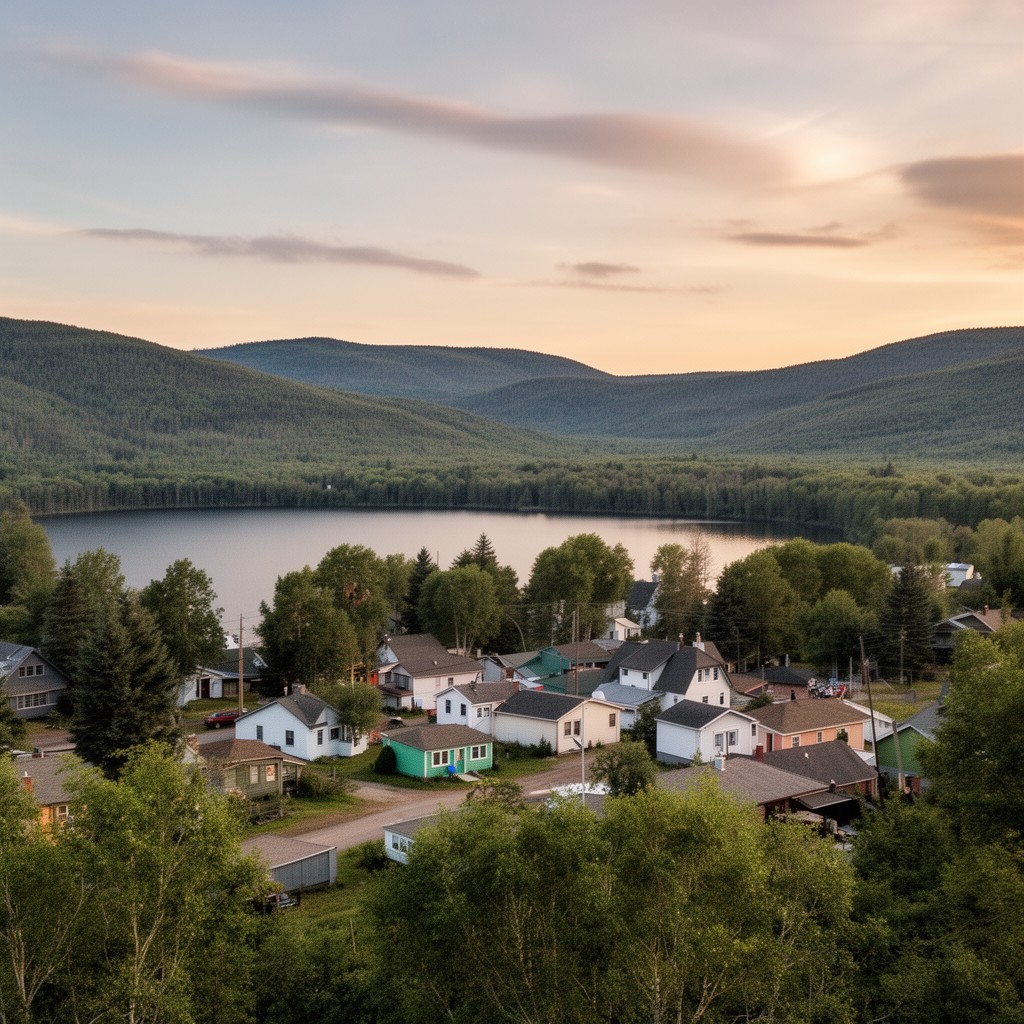 AI-generated illustration of Madawaska Lake, Maine
