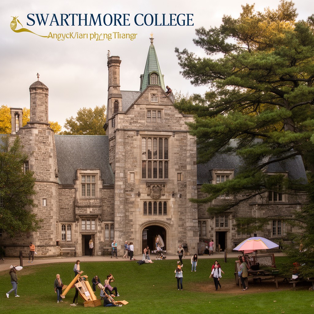 AI-generated illustration of Swarthmore College