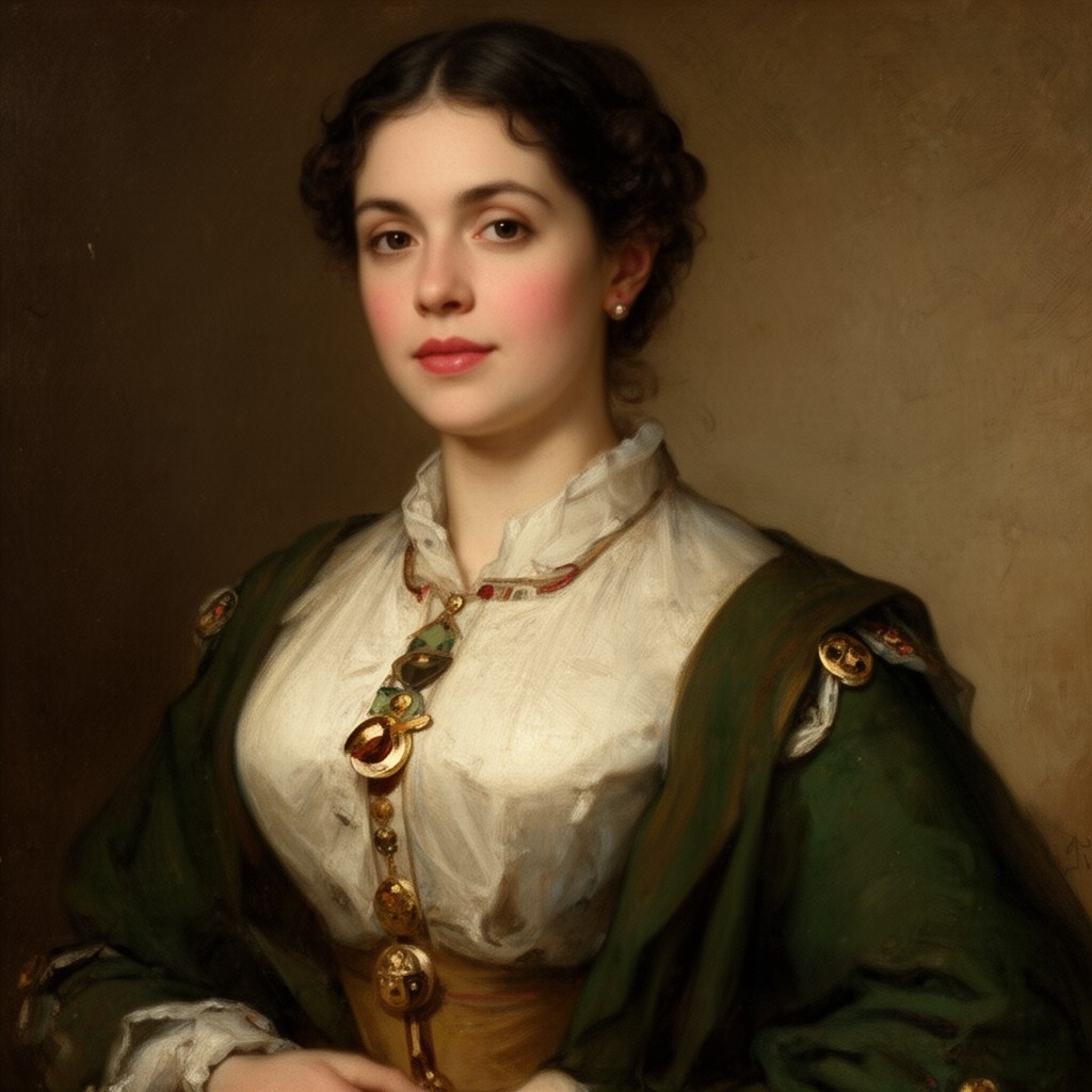 AI-generated illustration of María Cortés