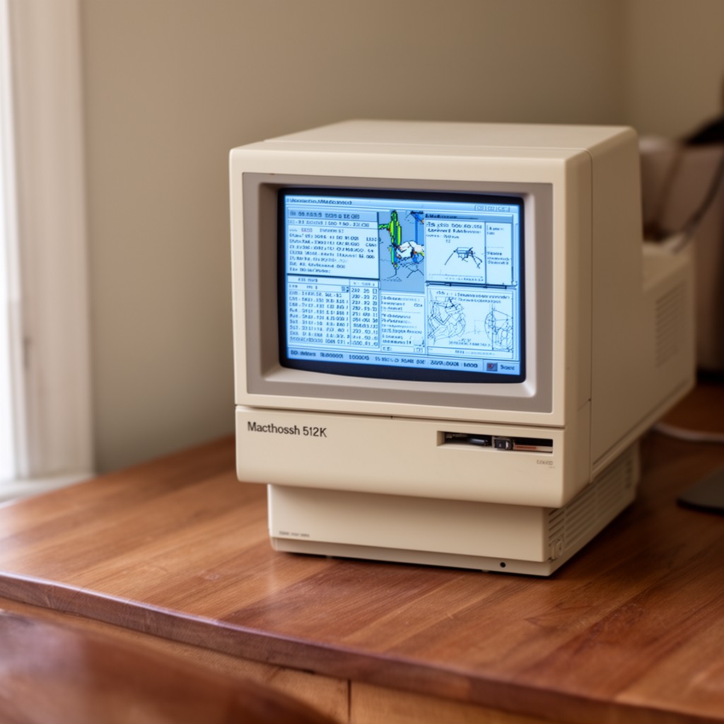 AI-generated illustration of Macintosh 512K
