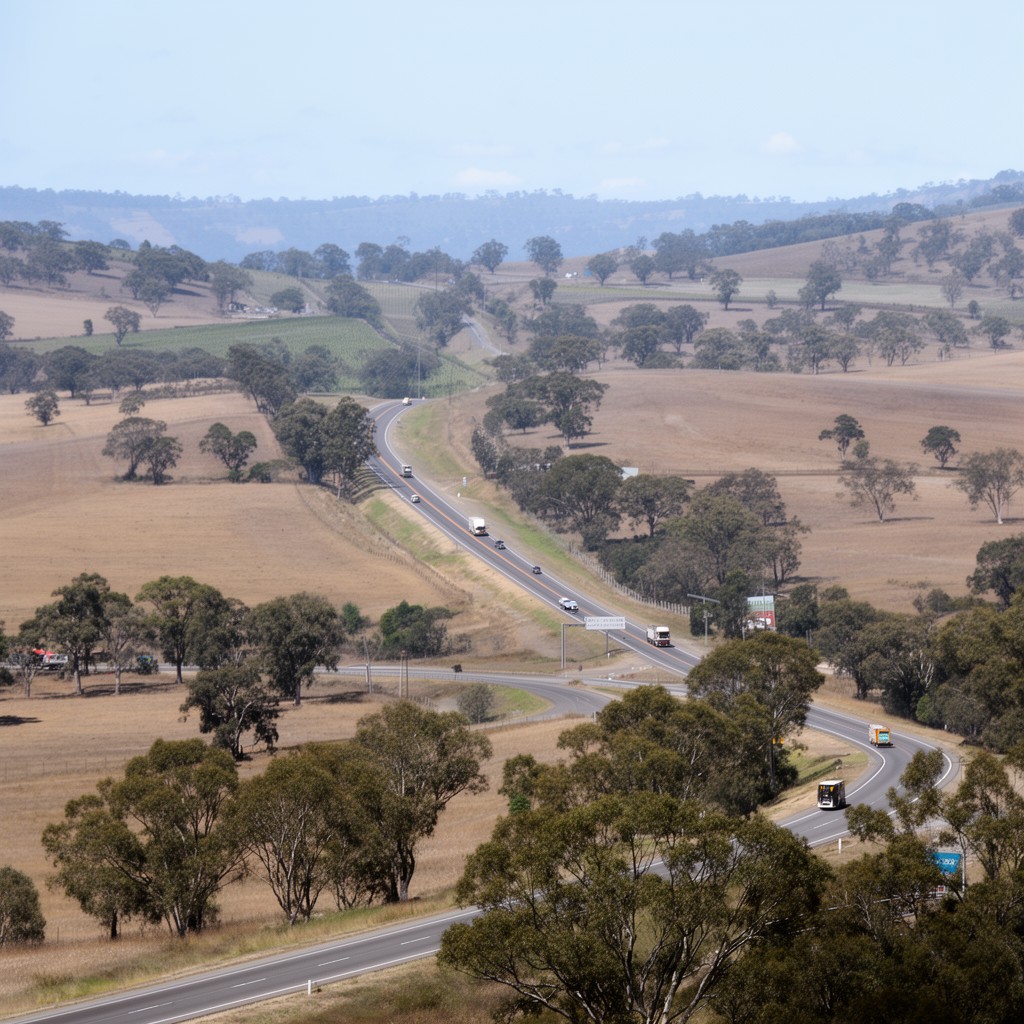 AI-generated illustration of Castlereagh Highway