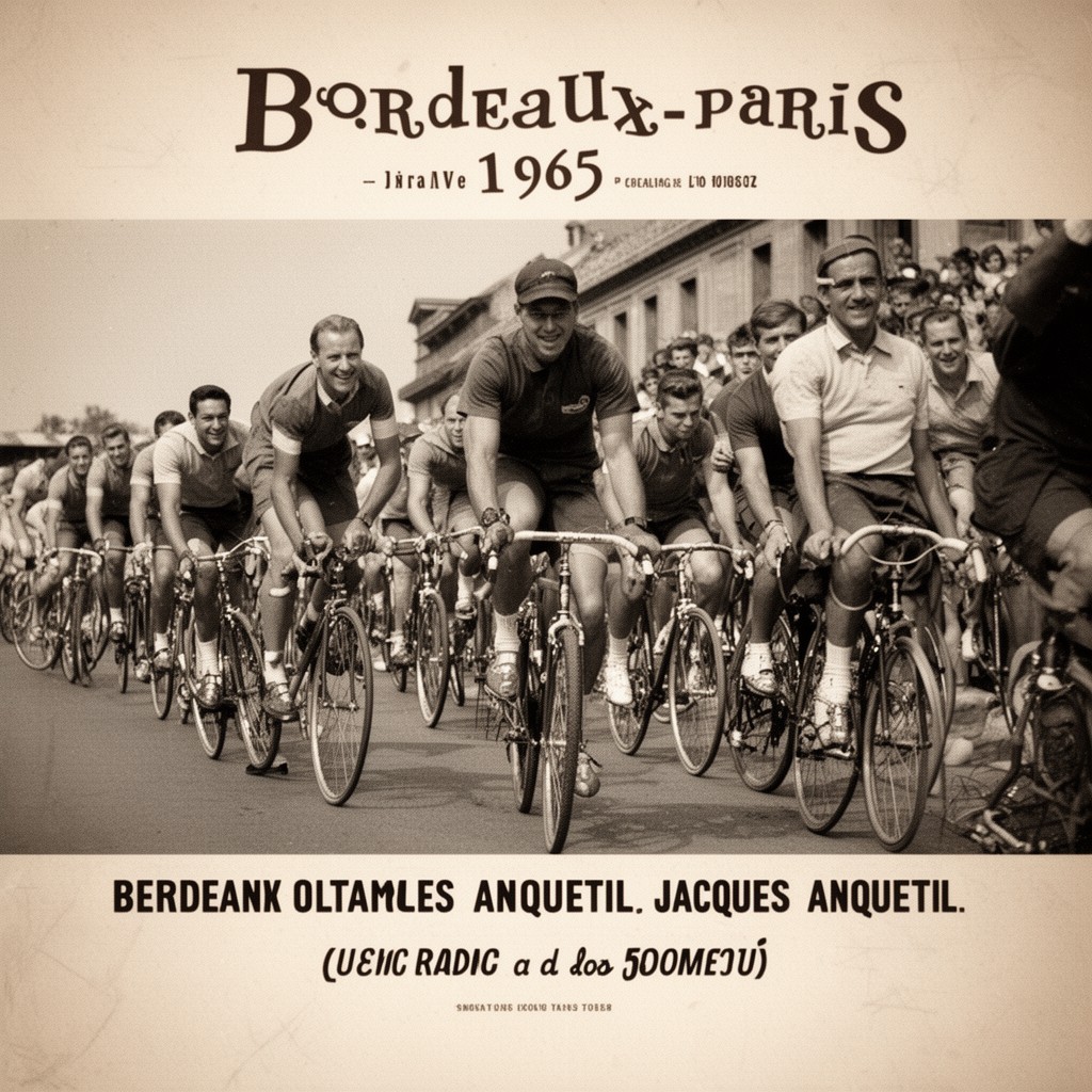 AI-generated illustration of Bordeaux–Paris 1965