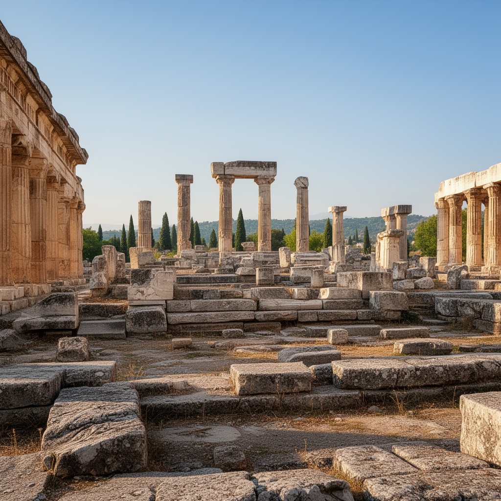 AI-generated illustration of sanctuary of Olympia