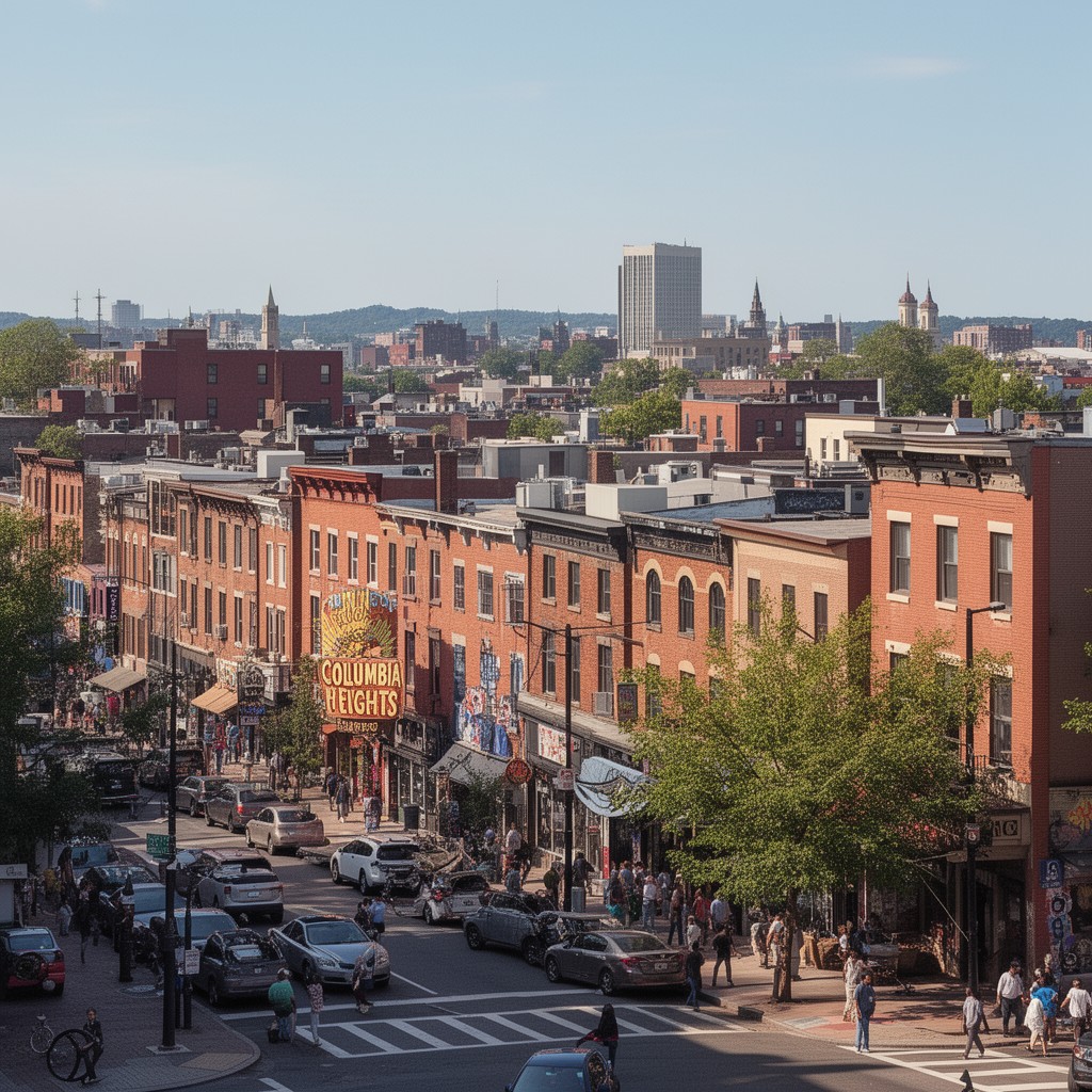 AI-generated illustration of Columbia Heights