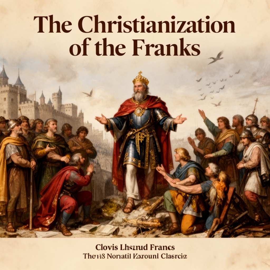 AI-generated illustration of Christianization of the Franks