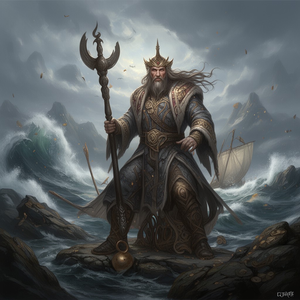 AI-generated illustration of Njord