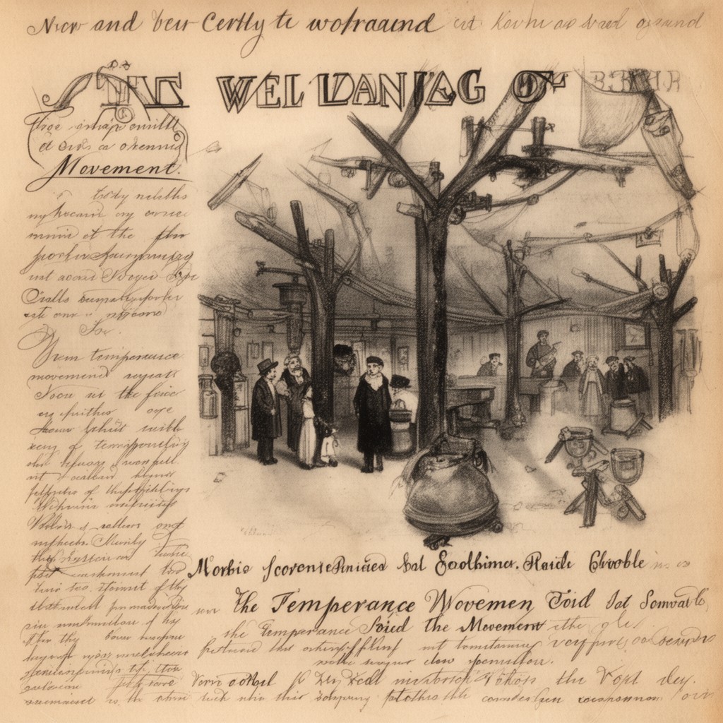 AI-generated illustration of temperance movement