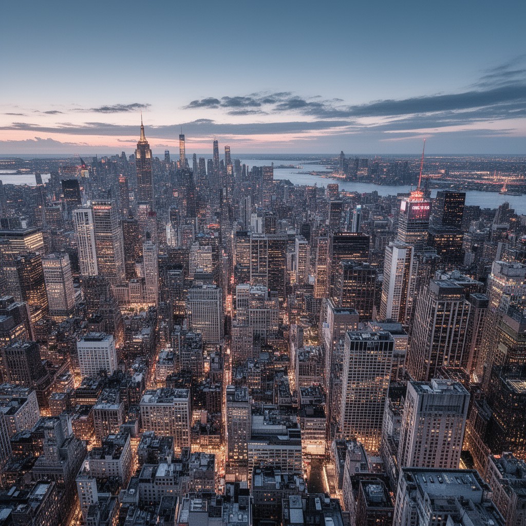 AI-generated illustration of New York metropolitan area