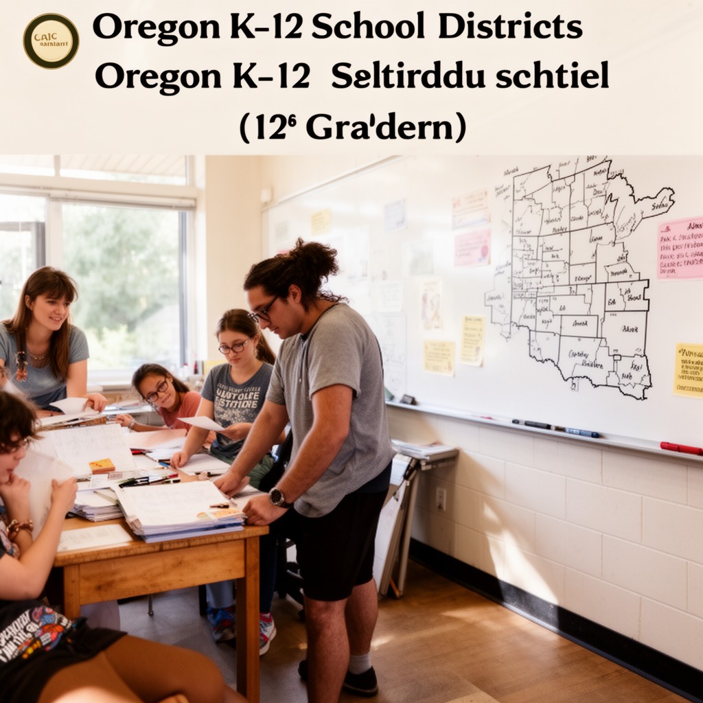 AI-generated illustration of Oregon K-12 school districts