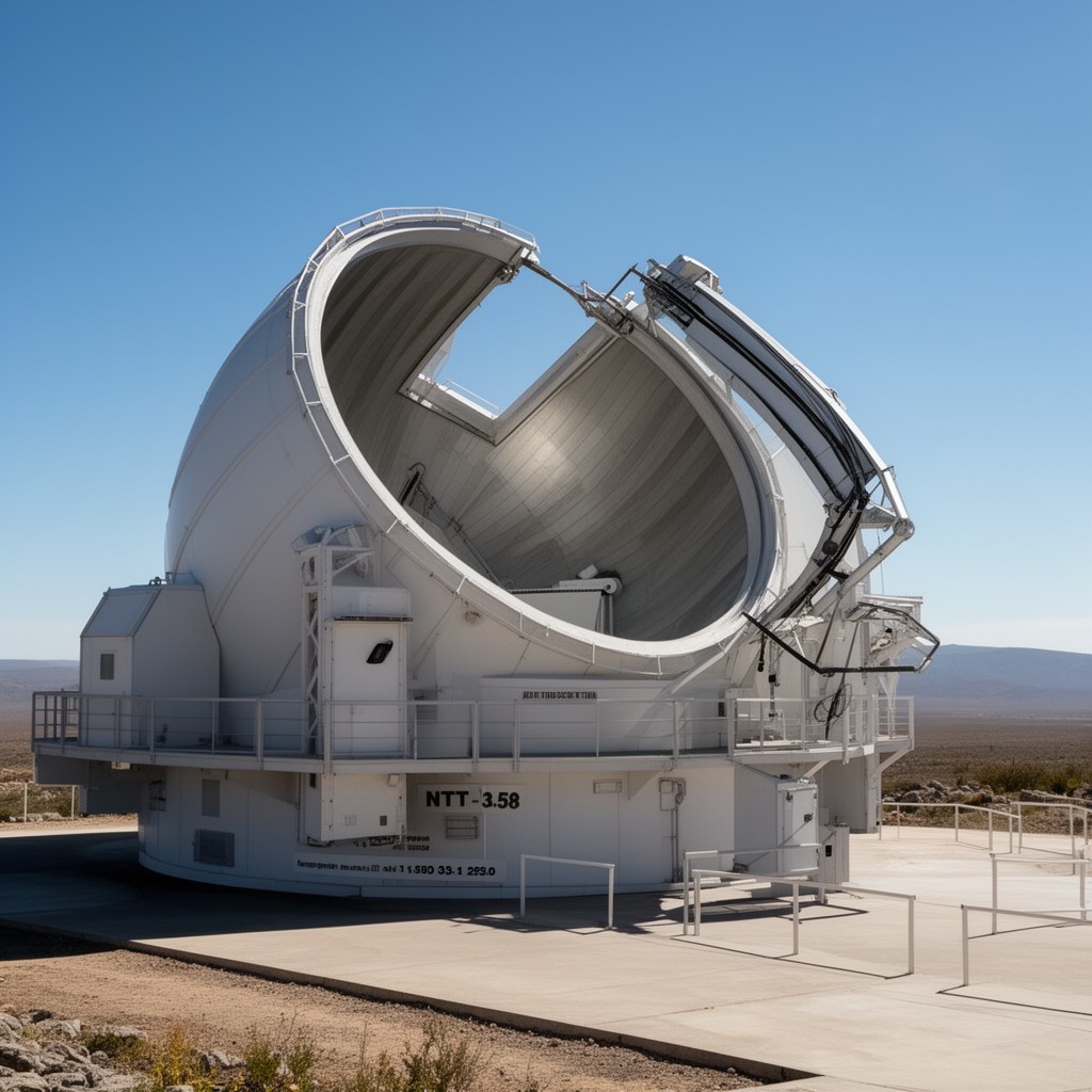 AI-generated illustration of NTT 3.58 m Telescope