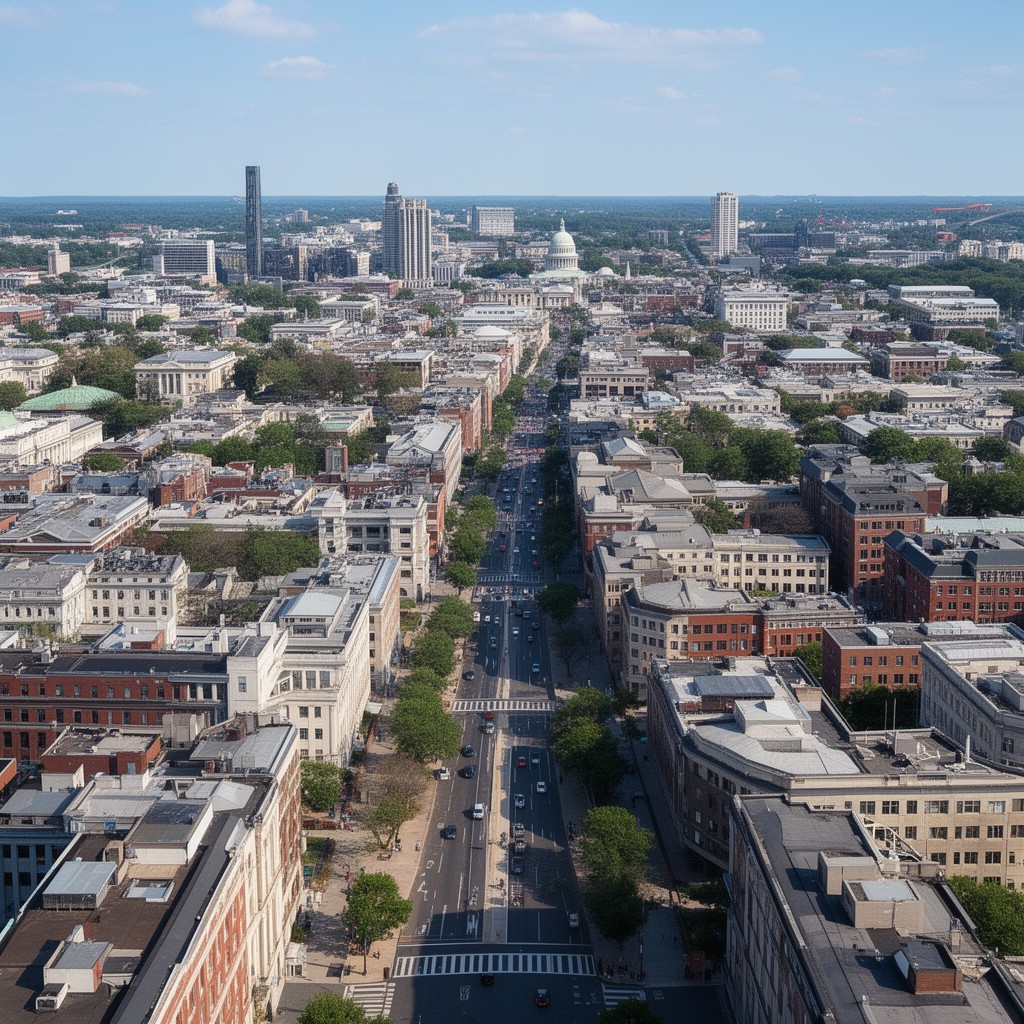 AI-generated illustration of Louisiana Avenue NW vicinity