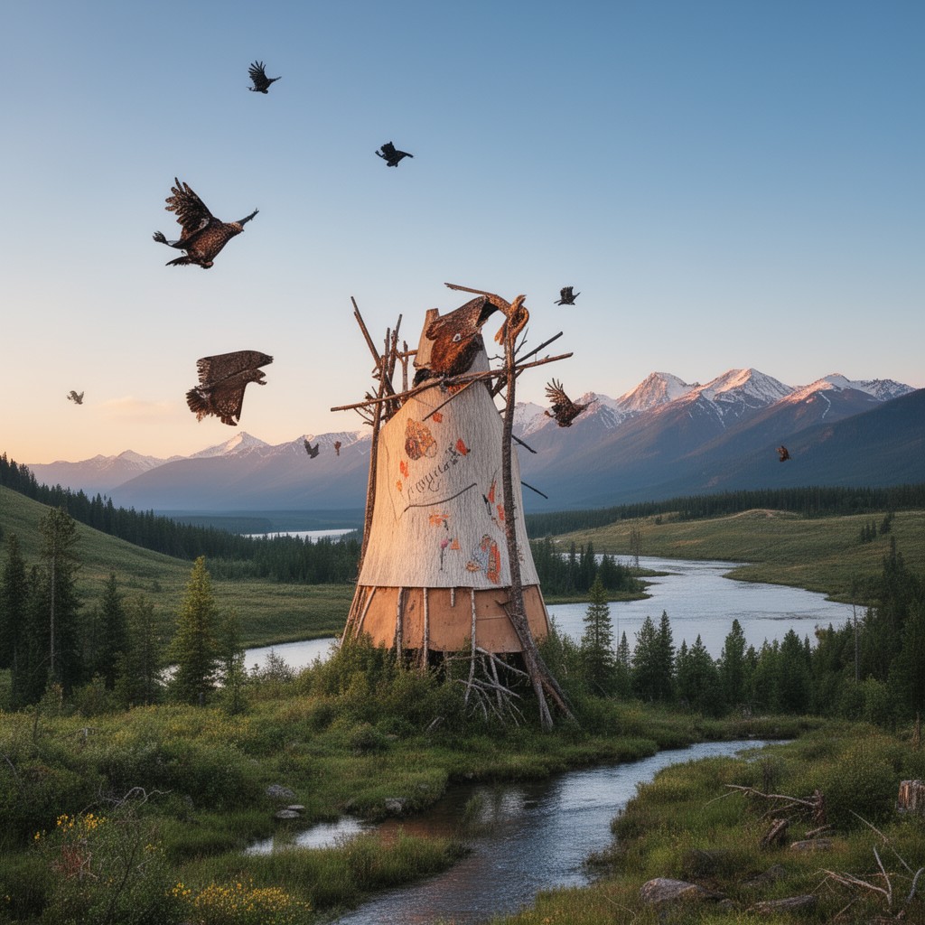 AI-generated illustration of Koyukon