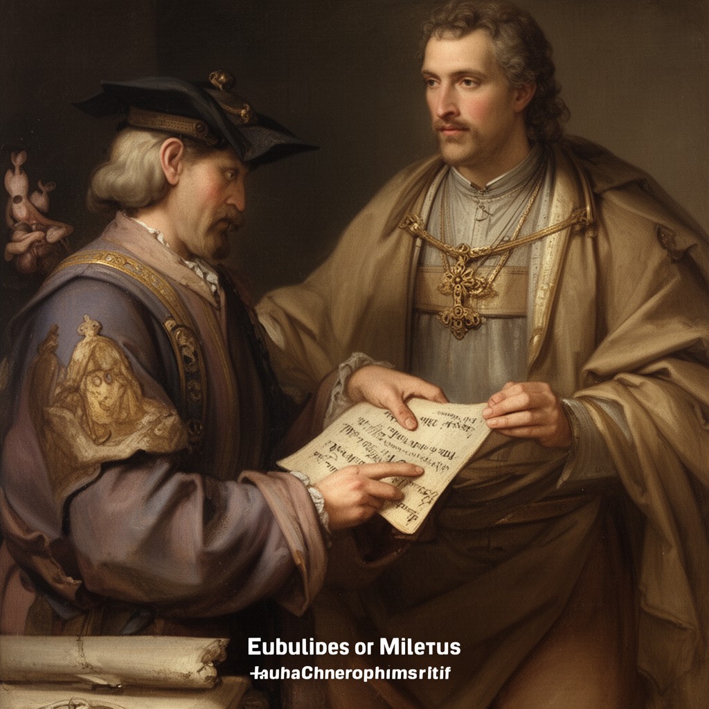 AI-generated illustration of Eubulides of Miletus